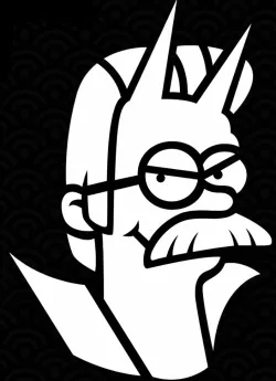 Devil Flanders stencil