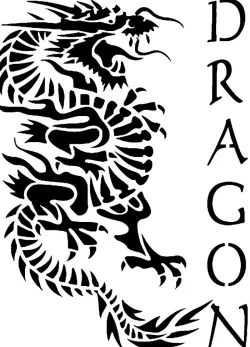 Dragon stencil 11