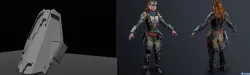 Forearm armor piece-Shield weaver armor from Horizon Zero Dawn worn by Aloy