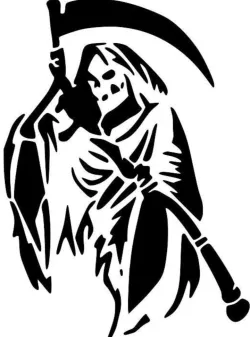 Grim Reaper stencil 28