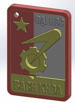 HUST logo keychain