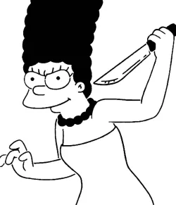 Marge Simpson stencil 3