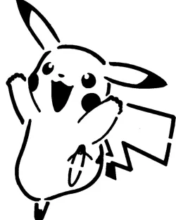 Pikachu stencil 13