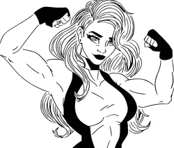  She Hulk stencil 3