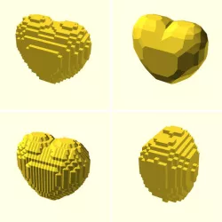 Voxel Heart full openscad