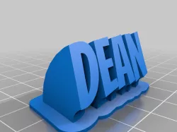 1Line nameplateMy Customized Sweeping 2-line name plate (text)