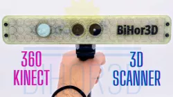 3D printed 3D scanner BiHor3D 360 Kinect Xbox