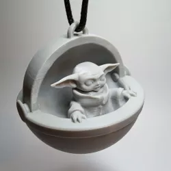 Baby Yoda Xmas Bauble 