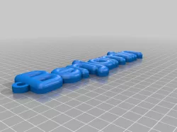 Benjamin Rounded name keychain