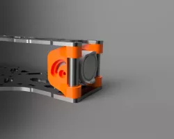 Heks Frame *Joocy* 28mm Cam Plate Dji air unit 03 inside