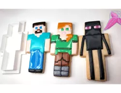 Minecraft Steve Alex Enderman Cookie Cutter