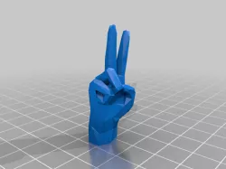 Peace Hand Low Poly