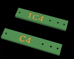 SLAB / Caliburn / TalonClaw 4 Hole Template (imperial)