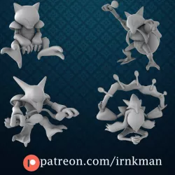 Abra / Kadabra / Alakazam / Mega Alakazam (Pokemon 35mm True Scale Series)