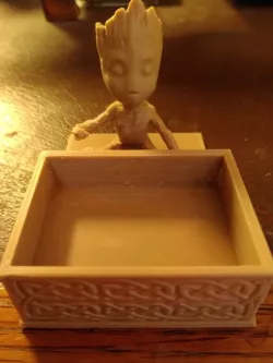 Baby Groot Jewelry Box Holder with Celtic design