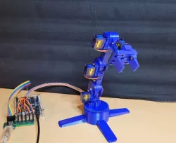 Blue SG90 mini robot arm