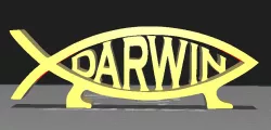 Darwin Fish desk ornament