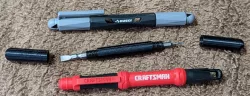 EDC - Two Size Pen Screwdriver- Holds 3/8 & 1/8 Bits