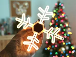 Glowing Snowflake with LED Noodles