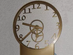 Levitating? Hollow Clock with flying hands - Wall mount and numbered index