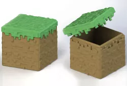 Minecraft Grass Block Container