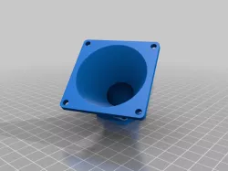 My Customized Parametrizable any size to any size fan adapter with manifold tube angle