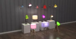 12 home lamps set 3D model