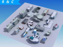 20 city building collection Low-poly  3D model
