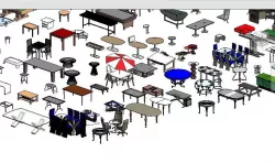 239 Models Tables Revit 2015 3D model
