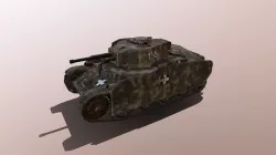 38M Toldi 2 Hungarian Light Tank Low-poly  3D model