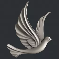 3d STL models for CNC dove 3D model