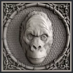 3d STL models for CNC gorilla 3D model