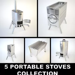 5 SiberStove Portable Stoves Collection 3D model