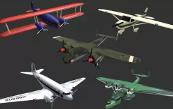 Aircrafts Collection3 Low-poly  3D model