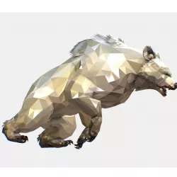 Animated Low Poly Art Arctic animal White Bear Low-poly  3D model