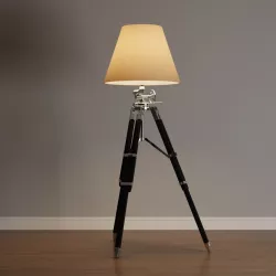 Ansel Tripod  Chrome and Black Floor Lamp Low-poly  3D model