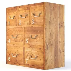 Blocky 7 Drawer 3D model