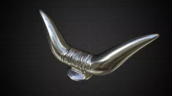 Bull Horn Hood Ornament 3D model