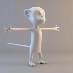 Cartoon Ape 3D model