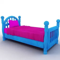 Cartoon Bed  3D model