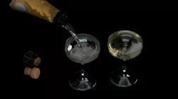 Champagne - Pouring Into Traditional Coupe 3D model