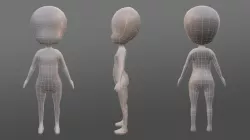 Chibi Low-poly  3D model