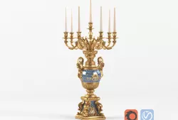 Classic desktop Candlestick BALDI 3D model