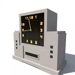 clock art deco 3D model