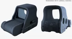 Collimator Holographic Weapon Sight Low-poly  3D model