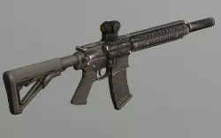Colt M4 MK18 Tactical PBR Low-poly  3D model