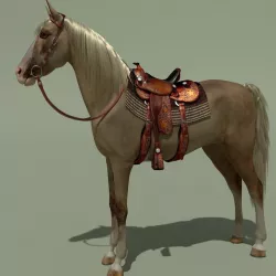 Cowboy Horse Palomino 3D model