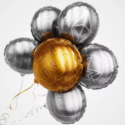 Crypto currency balloons 3D model