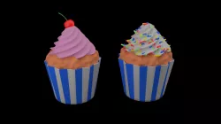 cupcake 2 cupcakes 3D model