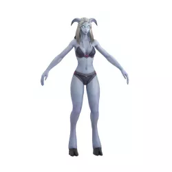 Draenei Female Full Rig and HumanIK Low-poly  3D model